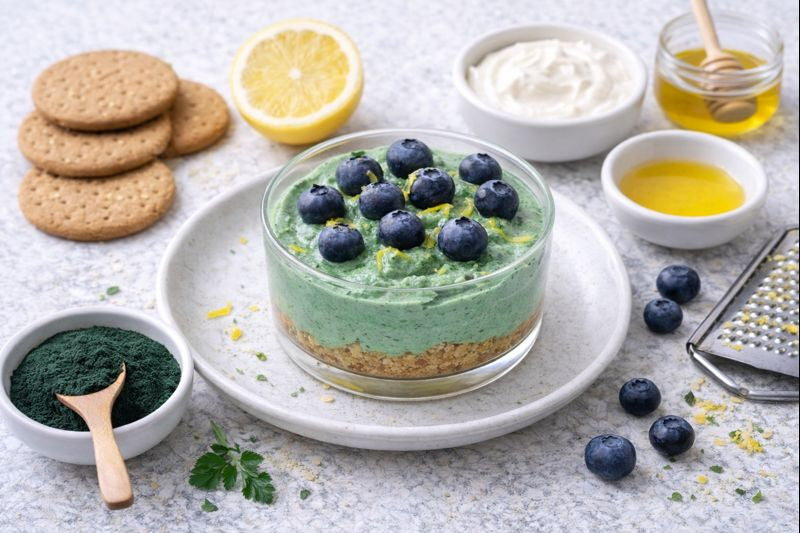 No-Bake Spirulina Cheesecake (Mini)