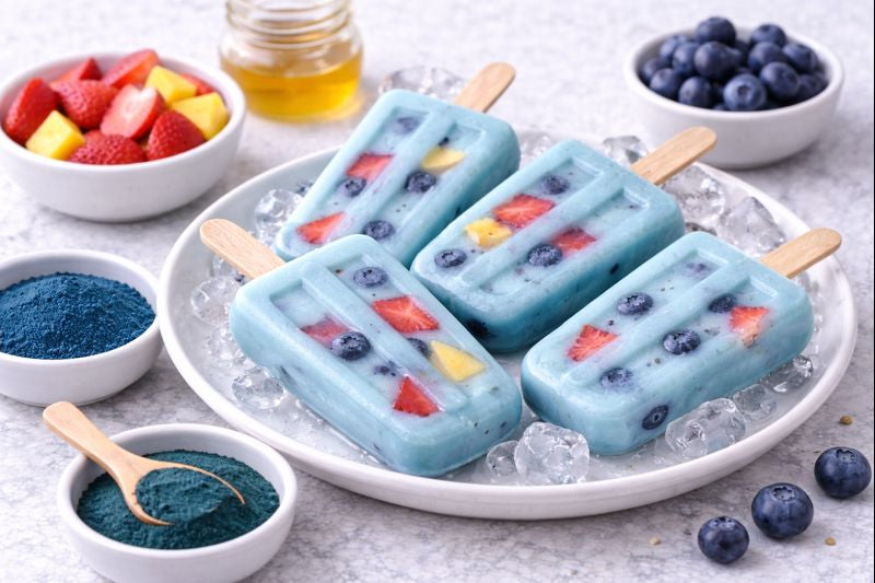 Blauwe Yoghurt-IJsjes