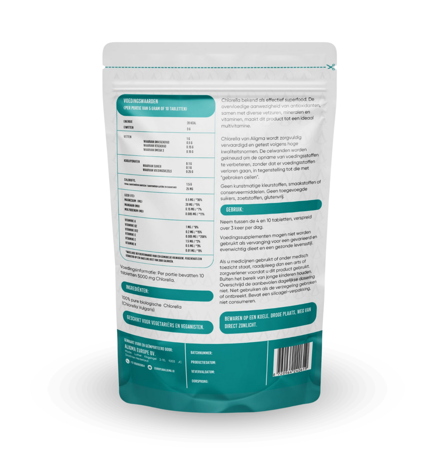 Chlorella en Spirulina tabletten Bundel (500+500 tabletten)