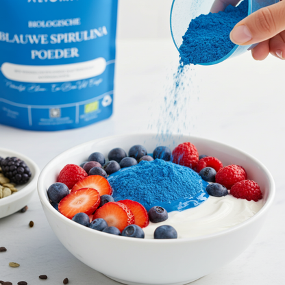 Biologische Blauwe Spirulina poeder superfood 75 gram