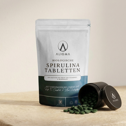 Biologische Spirulina tabletten (500 mg per tablet)