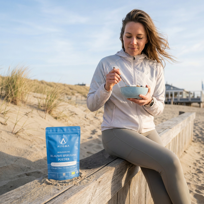 Biologische Blauwe Spirulina poeder superfood 75 gram