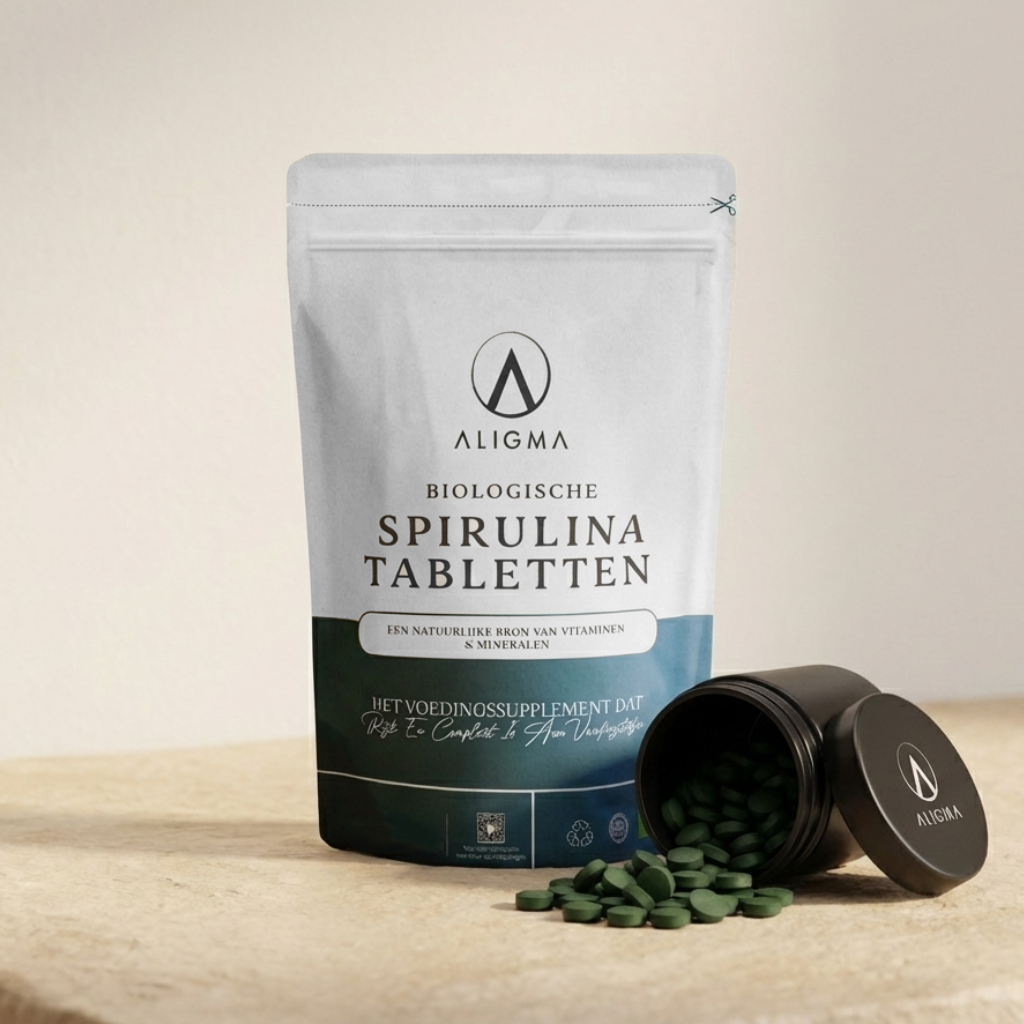 Biologische Spirulina tabletten (500 mg per tablet)